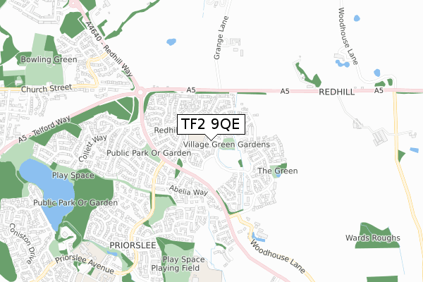 TF2 9QE map - small scale - OS Open Zoomstack (Ordnance Survey) TF2 9QE map - small scale - OS Open Zoomstack (Ordnance Survey)