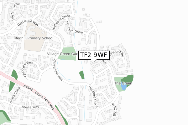 TF2 9WF map - large scale - OS Open Zoomstack (Ordnance Survey)