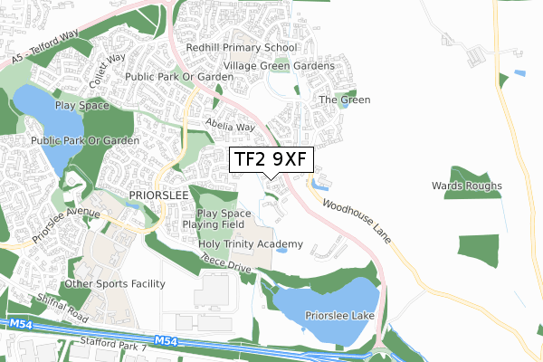 TF2 9XF map - small scale - OS Open Zoomstack (Ordnance Survey) TF2 9XF map - small scale - OS Open Zoomstack (Ordnance Survey)
