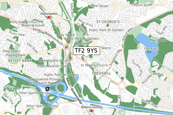 TF2 9YS map - small scale - OS Open Zoomstack (Ordnance Survey) TF2 9YS map - small scale - OS Open Zoomstack (Ordnance Survey)