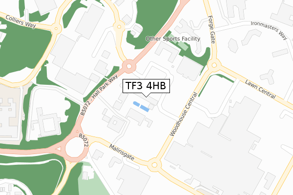 TF3 4HB map - large scale - OS Open Zoomstack (Ordnance Survey) TF3 4HB map - large scale - OS Open Zoomstack (Ordnance Survey)