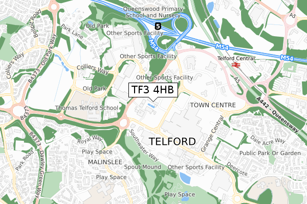 TF3 4HB map - small scale - OS Open Zoomstack (Ordnance Survey) TF3 4HB map - small scale - OS Open Zoomstack (Ordnance Survey)