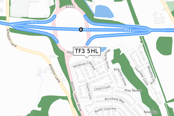 TF3 5HL map - large scale - OS Open Zoomstack (Ordnance Survey) TF3 5HL map - large scale - OS Open Zoomstack (Ordnance Survey)