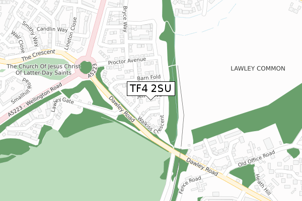 TF4 2SU map - large scale - OS Open Zoomstack (Ordnance Survey) TF4 2SU map - large scale - OS Open Zoomstack (Ordnance Survey)