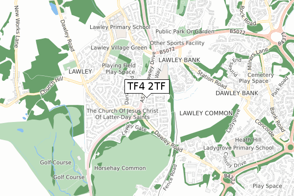 TF4 2TF map - small scale - OS Open Zoomstack (Ordnance Survey)