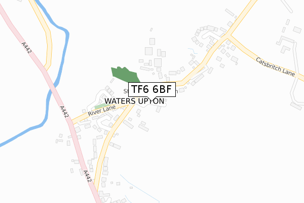 TF6 6BF map - large scale - OS Open Zoomstack (Ordnance Survey)