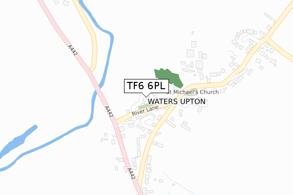 TF6 6PL map - large scale - OS Open Zoomstack (Ordnance Survey)