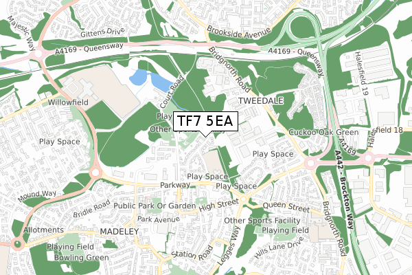 TF7 5EA map - small scale - OS Open Zoomstack (Ordnance Survey) TF7 5EA map - small scale - OS Open Zoomstack (Ordnance Survey)