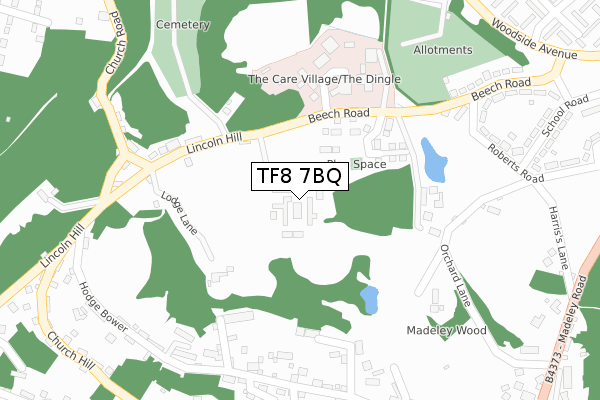 TF8 7BQ map - large scale - OS Open Zoomstack (Ordnance Survey) TF8 7BQ map - large scale - OS Open Zoomstack (Ordnance Survey)