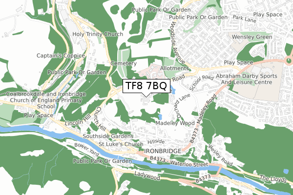 TF8 7BQ map - small scale - OS Open Zoomstack (Ordnance Survey) TF8 7BQ map - small scale - OS Open Zoomstack (Ordnance Survey)