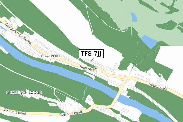 TF8 7JJ map - large scale - OS Open Zoomstack (Ordnance Survey)