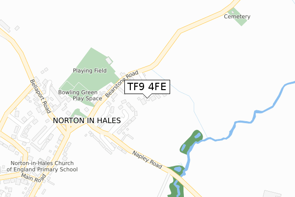 TF9 4FE map - large scale - OS Open Zoomstack (Ordnance Survey) TF9 4FE map - large scale - OS Open Zoomstack (Ordnance Survey)