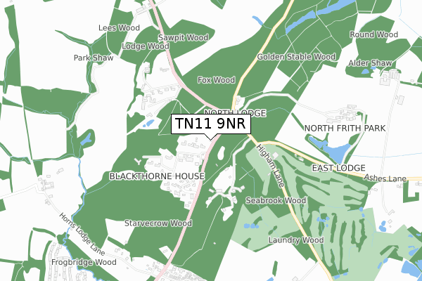 TN11 9NR map - small scale - OS Open Zoomstack (Ordnance Survey)