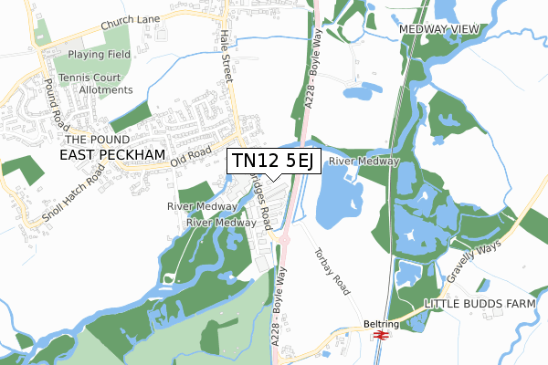 TN12 5EJ map - small scale - OS Open Zoomstack (Ordnance Survey)