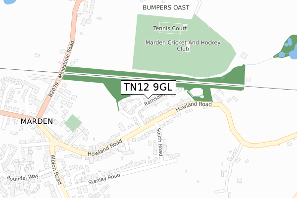 TN12 9GL map - large scale - OS Open Zoomstack (Ordnance Survey)