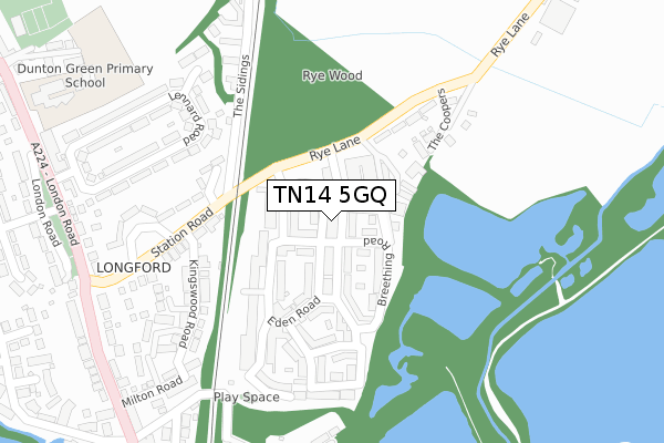 TN14 5GQ map - large scale - OS Open Zoomstack (Ordnance Survey)