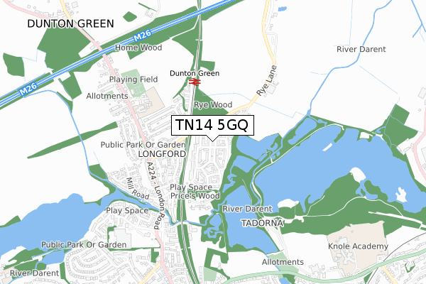 TN14 5GQ map - small scale - OS Open Zoomstack (Ordnance Survey)