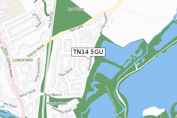 TN14 5GU map - large scale - OS Open Zoomstack (Ordnance Survey)