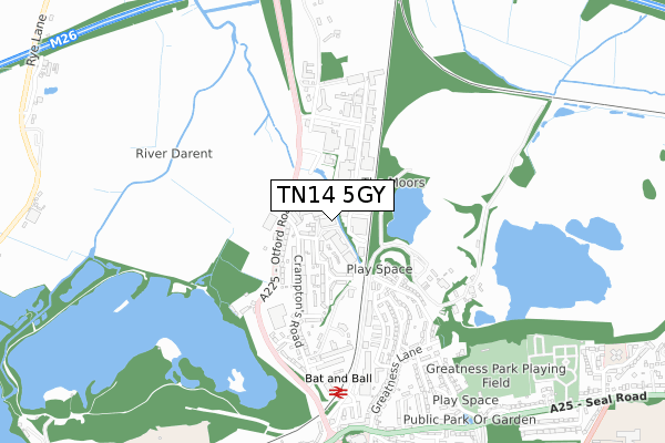 TN14 5GY map - small scale - OS Open Zoomstack (Ordnance Survey)