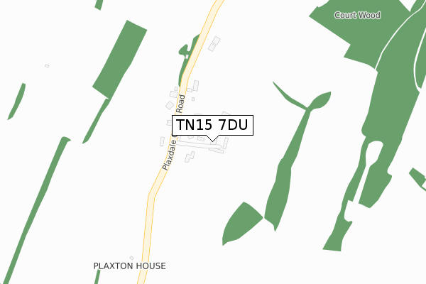 TN15 7DU map - large scale - OS Open Zoomstack (Ordnance Survey)