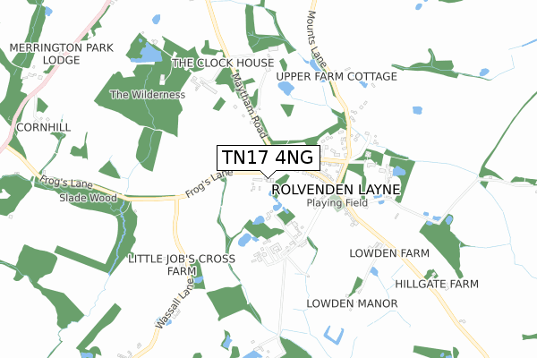 TN17 4NG map - small scale - OS Open Zoomstack (Ordnance Survey)