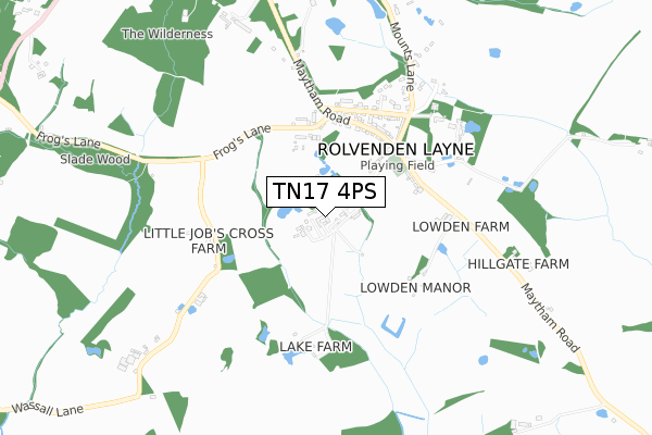 TN17 4PS map - small scale - OS Open Zoomstack (Ordnance Survey)
