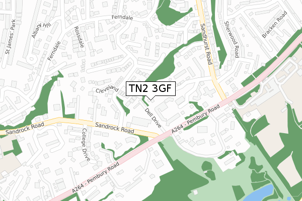 TN2 3GF map - large scale - OS Open Zoomstack (Ordnance Survey) TN2 3GF map - large scale - OS Open Zoomstack (Ordnance Survey)
