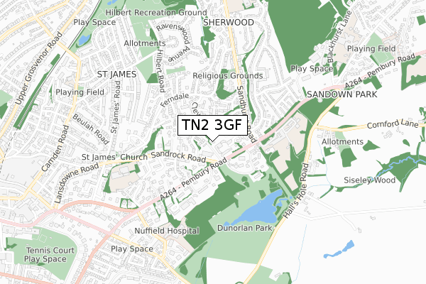 TN2 3GF map - small scale - OS Open Zoomstack (Ordnance Survey) TN2 3GF map - small scale - OS Open Zoomstack (Ordnance Survey)
