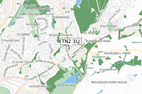 TN2 3LJ map - small scale - OS Open Zoomstack (Ordnance Survey) TN2 3LJ map - small scale - OS Open Zoomstack (Ordnance Survey)