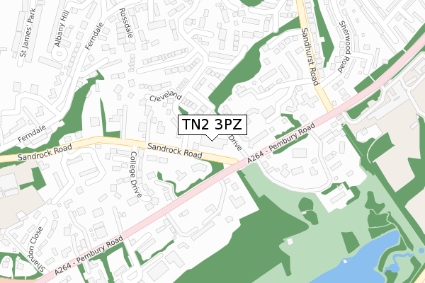 TN2 3PZ map - large scale - OS Open Zoomstack (Ordnance Survey) TN2 3PZ map - large scale - OS Open Zoomstack (Ordnance Survey)