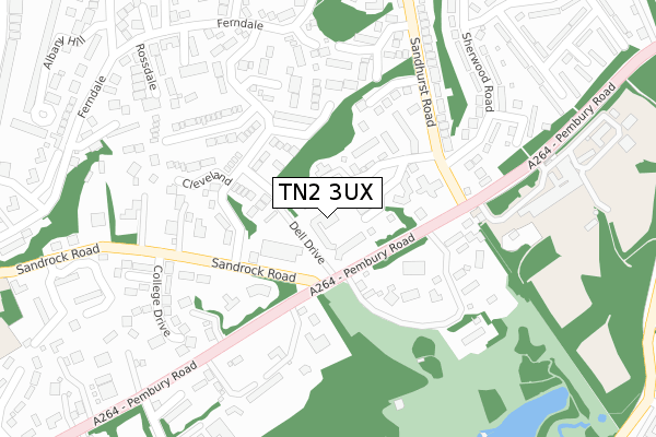 TN2 3UX map - large scale - OS Open Zoomstack (Ordnance Survey) TN2 3UX map - large scale - OS Open Zoomstack (Ordnance Survey)