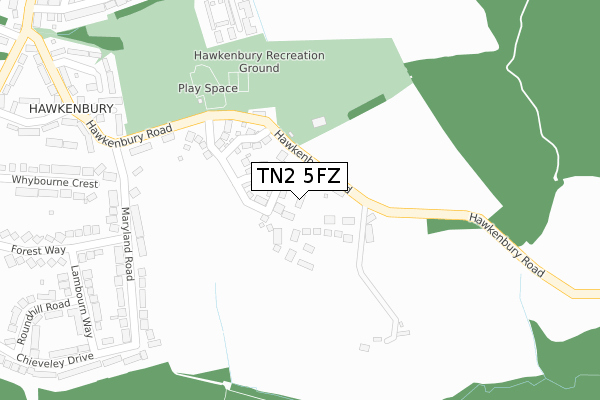 TN2 5FZ map - large scale - OS Open Zoomstack (Ordnance Survey) TN2 5FZ map - large scale - OS Open Zoomstack (Ordnance Survey)