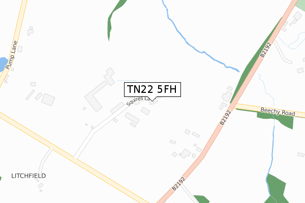 TN22 5FH map - large scale - OS Open Zoomstack (Ordnance Survey) TN22 5FH map - large scale - OS Open Zoomstack (Ordnance Survey)