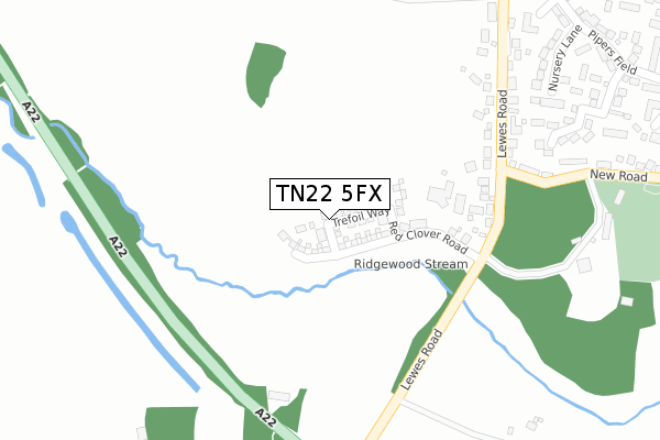 TN22 5FX map - large scale - OS Open Zoomstack (Ordnance Survey) TN22 5FX map - large scale - OS Open Zoomstack (Ordnance Survey)