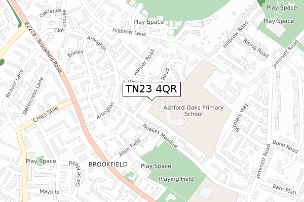 TN23 4QR map - large scale - OS Open Zoomstack (Ordnance Survey)