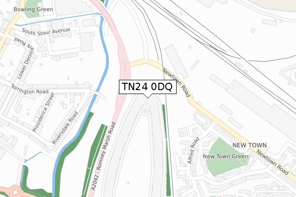 TN24 0DQ map - large scale - OS Open Zoomstack (Ordnance Survey)