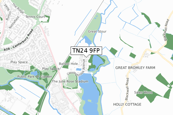 TN24 9FP map - small scale - OS Open Zoomstack (Ordnance Survey) TN24 9FP map - small scale - OS Open Zoomstack (Ordnance Survey)