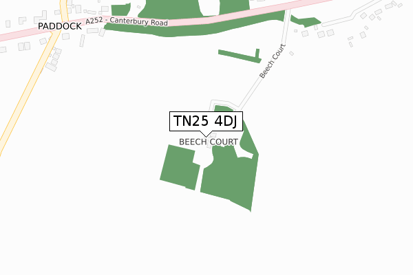 TN25 4DJ map - large scale - OS Open Zoomstack (Ordnance Survey)