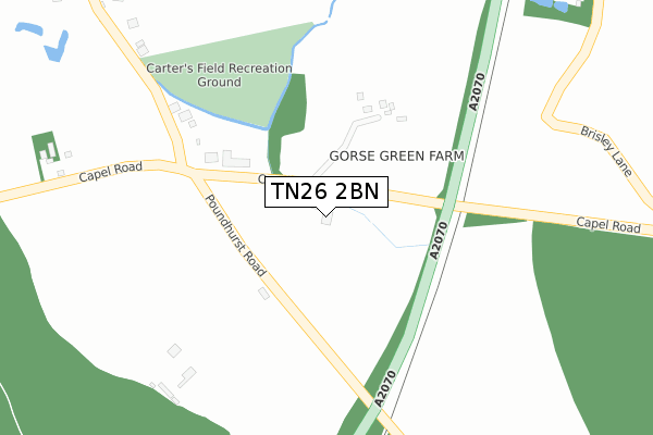 TN26 2BN map - large scale - OS Open Zoomstack (Ordnance Survey) TN26 2BN map - large scale - OS Open Zoomstack (Ordnance Survey)