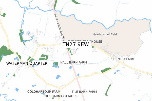 TN27 9EW map - small scale - OS Open Zoomstack (Ordnance Survey) TN27 9EW map - small scale - OS Open Zoomstack (Ordnance Survey)