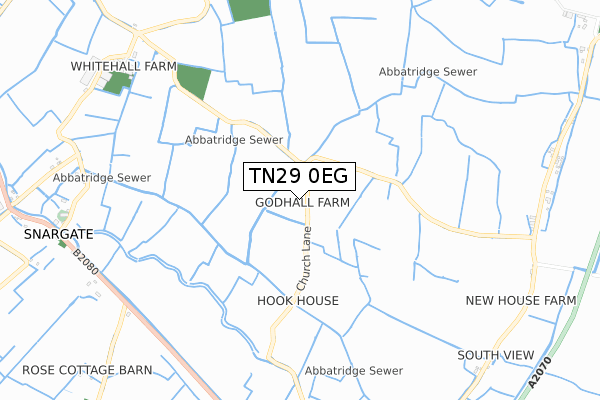 TN29 0EG map - small scale - OS Open Zoomstack (Ordnance Survey) TN29 0EG map - small scale - OS Open Zoomstack (Ordnance Survey)