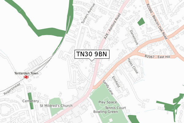 TN30 9BN map - large scale - OS Open Zoomstack (Ordnance Survey) TN30 9BN map - large scale - OS Open Zoomstack (Ordnance Survey)