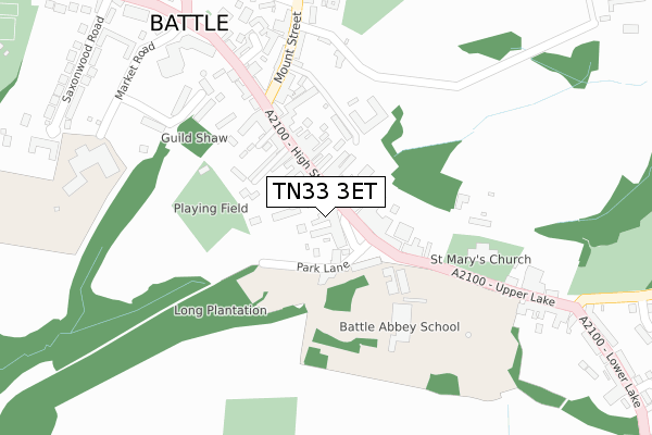 TN33 3ET map - large scale - OS Open Zoomstack (Ordnance Survey) TN33 3ET map - large scale - OS Open Zoomstack (Ordnance Survey)