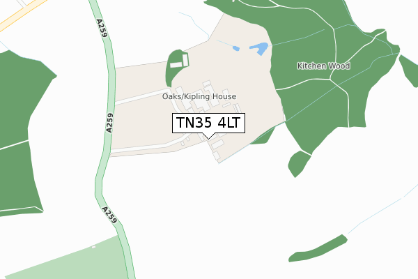 TN35 4LT map - large scale - OS Open Zoomstack (Ordnance Survey)