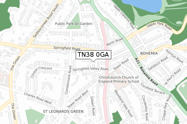 TN38 0GA map - large scale - OS Open Zoomstack (Ordnance Survey) TN38 0GA map - large scale - OS Open Zoomstack (Ordnance Survey)