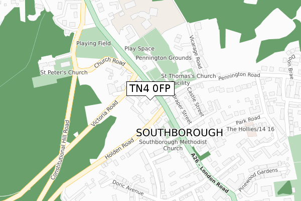 TN4 0FP map - large scale - OS Open Zoomstack (Ordnance Survey)