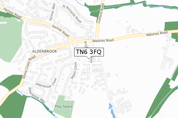 TN6 3FQ map - large scale - OS Open Zoomstack (Ordnance Survey)