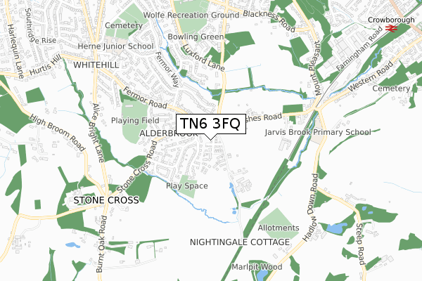 TN6 3FQ map - small scale - OS Open Zoomstack (Ordnance Survey)