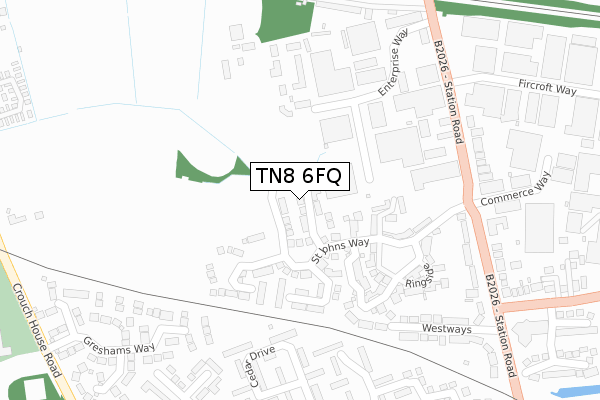 TN8 6FQ map - large scale - OS Open Zoomstack (Ordnance Survey)