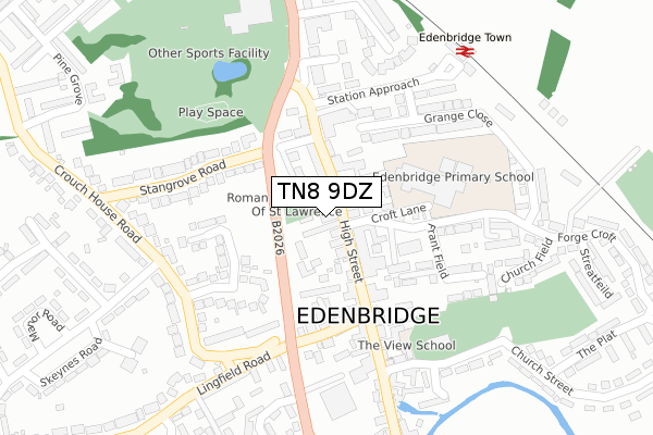 TN8 9DZ map - large scale - OS Open Zoomstack (Ordnance Survey)